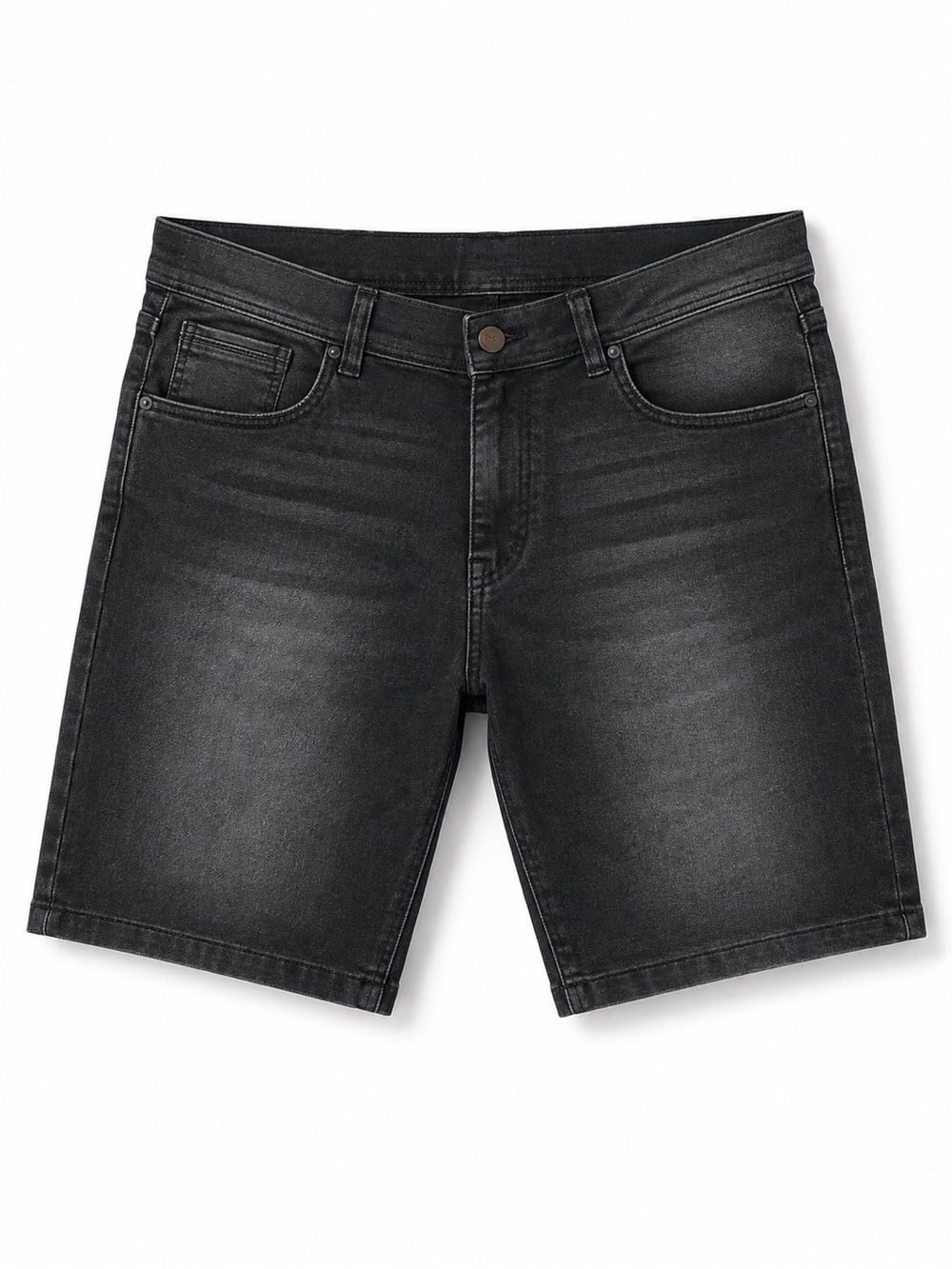 Jean Pierre Black Washed Denim Shorts